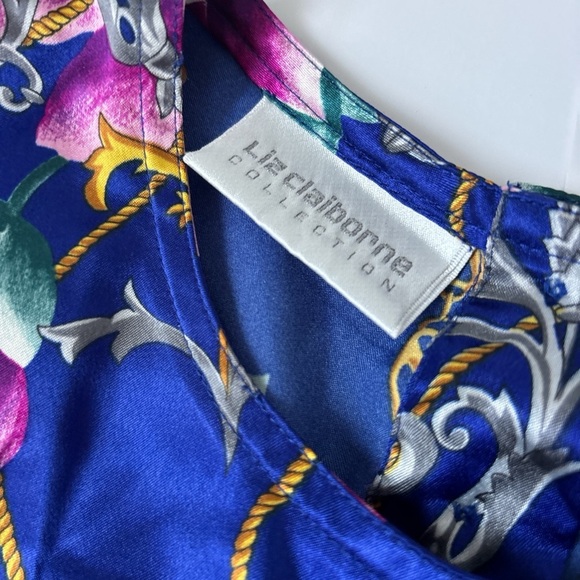 Floral Blue Women's Top - Picture 4 of 4